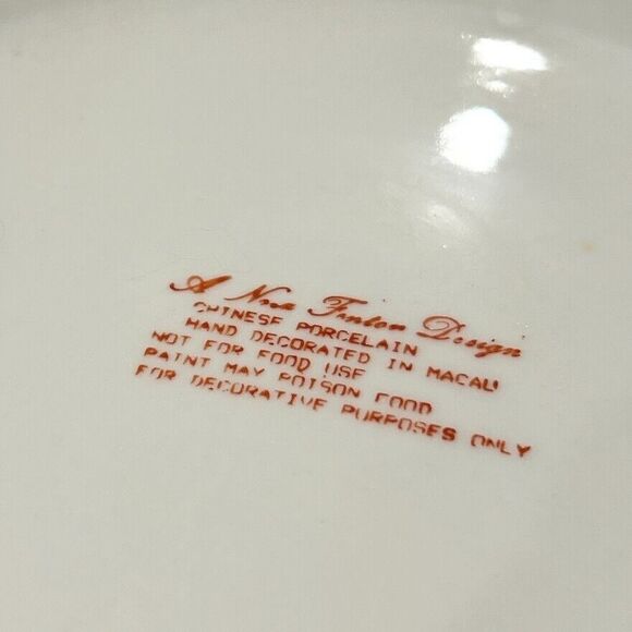 Vintage Nora Fenton Design Hand Painted Chinese Porcelain Wall Plate - Picture 7 of 7